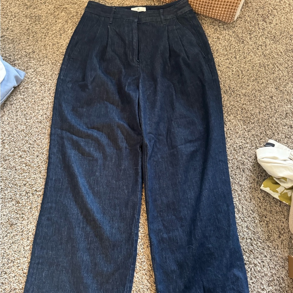Babaton Dark Blue Flare Jeans